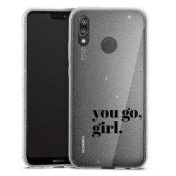 Silikon Glitter Case transparent-silber