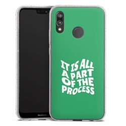 Silikon Glitter Case transparent-silber