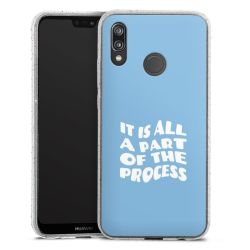 Silikon Glitter Case transparent-silber