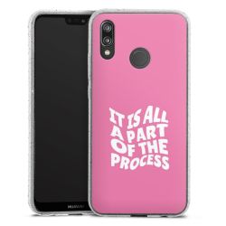 Silikon Glitter Case transparent-silber