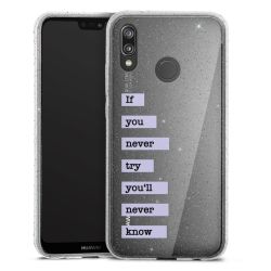 Silikon Glitter Case transparent-silber