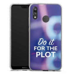 Silikon Glitter Case transparent-silber