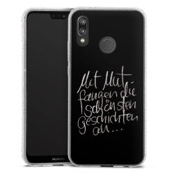 Silikon Glitter Case transparent-silber