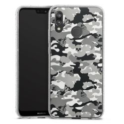 Silikon Glitter Case transparent-silber