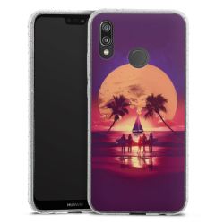 Silikon Glitter Case transparent-silber