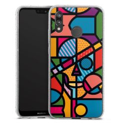 Silikon Glitter Case transparent-silber