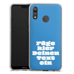 Silikon Glitter Case transparent-silber