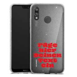 Silikon Glitter Case transparent-silber