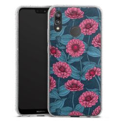 Silikon Glitter Case transparent-silber