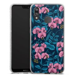 Silikon Glitter Case transparent-silber