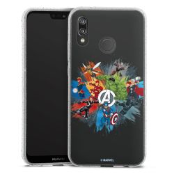 Silikon Glitter Case transparent-silber