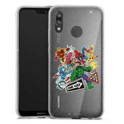 Silikon Glitter Case transparent-silber