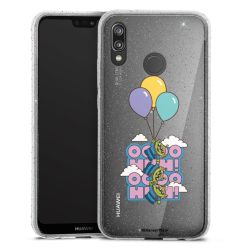 Silikon Glitter Case transparent-silber