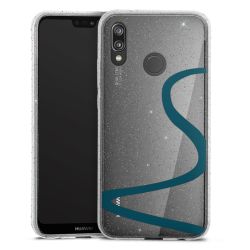 Silikon Glitter Case transparent-silber