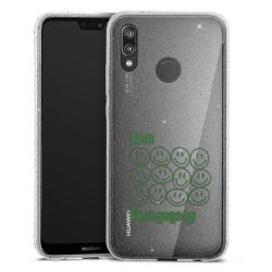 Silikon Glitter Case transparent-silber