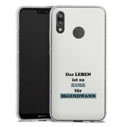 Silikon Glitter Case transparent-silber