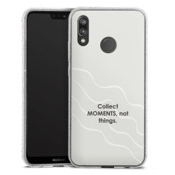 Silikon Glitter Case transparent-silber