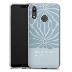 Silikon Glitter Case transparent-silber