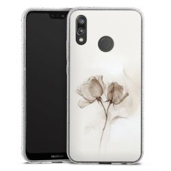 Silikon Glitter Case transparent-silber