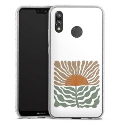 Silikon Glitter Case transparent-silber