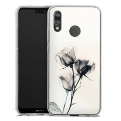 Silikon Glitter Case transparent-silber