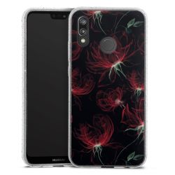 Silikon Glitter Case transparent-silber