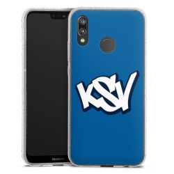 Silikon Glitter Case transparent-silber