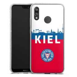 Silikon Glitter Case transparent-silber