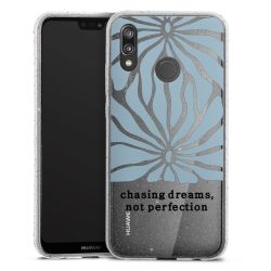 Silikon Glitter Case transparent-silber