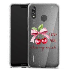 Silikon Glitter Case transparent-silber