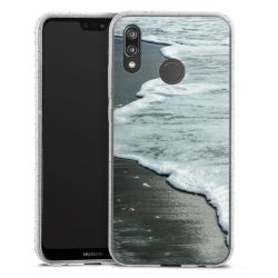 Silikon Glitter Case transparent-silber