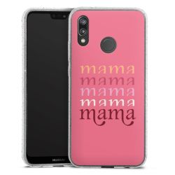 Silikon Glitter Case transparent-silber