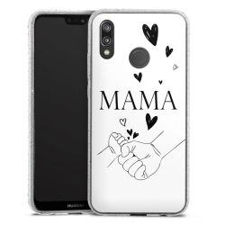 Silikon Glitter Case transparent-silber