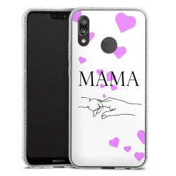 Silikon Glitter Case transparent-silber