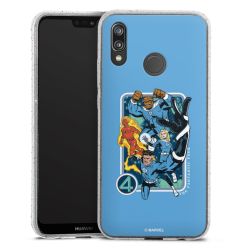 Silikon Glitter Case transparent-silber