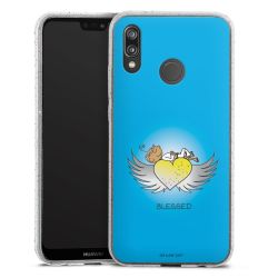 Silikon Glitter Case transparent-silber