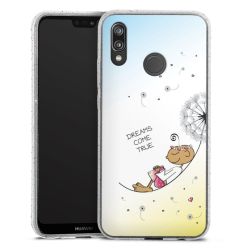 Silikon Glitter Case transparent-silber