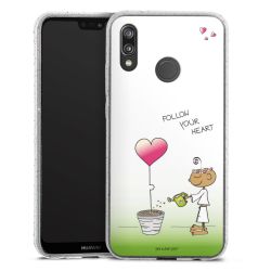 Silikon Glitter Case transparent-silber