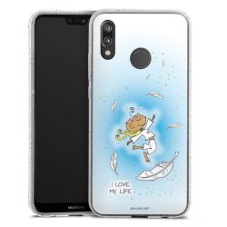 Silikon Glitter Case transparent-silber