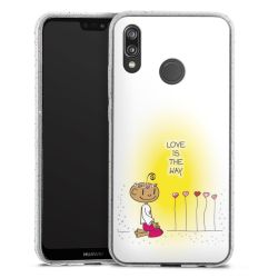 Silikon Glitter Case transparent-silber