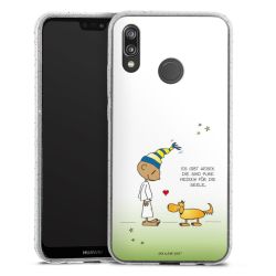 Silikon Glitter Case transparent-silber