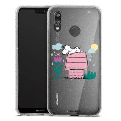 Silikon Glitter Case transparent-silber