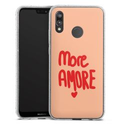 Silikon Glitter Case transparent-silber