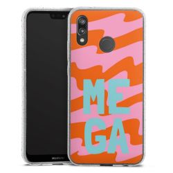 Silikon Glitter Case transparent-silber