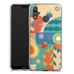 Silikon Glitter Case transparent-silber