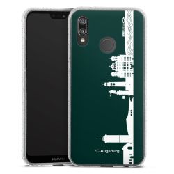 Silikon Glitter Case transparent-silber