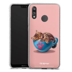 Silikon Glitter Case transparent-silber