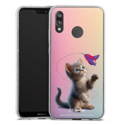 Silikon Glitter Case transparent-silber