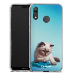 Silikon Glitter Case transparent-silber