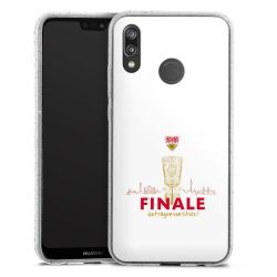 Silikon Glitter Case transparent-silber